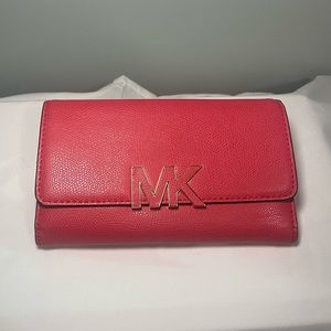 Michael Kors Coral Red Wallet